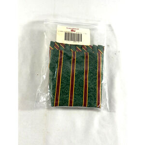Longaberger Cranberry Basket Green/Red Stripe Liner 285178